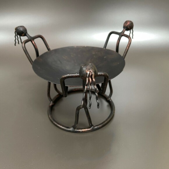 Metal Stand Candle Holder 6" High x 9" Across - Picture 2 of 6